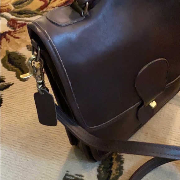 Vintage 80s Dark Brown Coach Bag - Picture 4 of 8